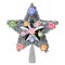 Northlight 9&#x22; Lighted Silver Star Christmas Tree Topper - Multicolor Lights